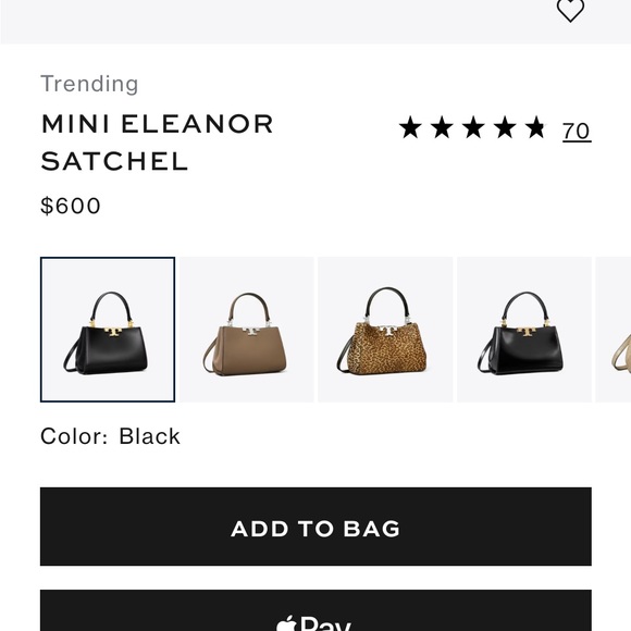 Tory Burch Tan Leather Top-Handle Eleanor  Satchel - Picture 4 of 6